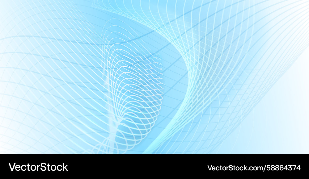 Blue abstract lines create a dynamic background Vector Image