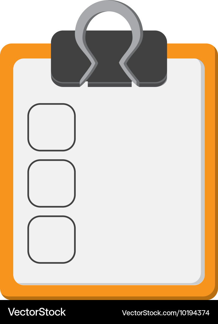 Clipboard with check list icon vector image