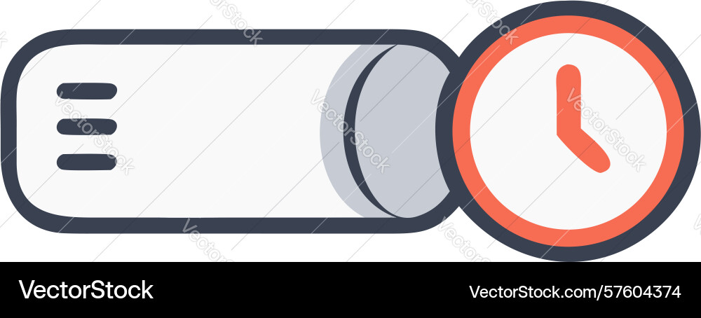 Document time status file processing duration vector image