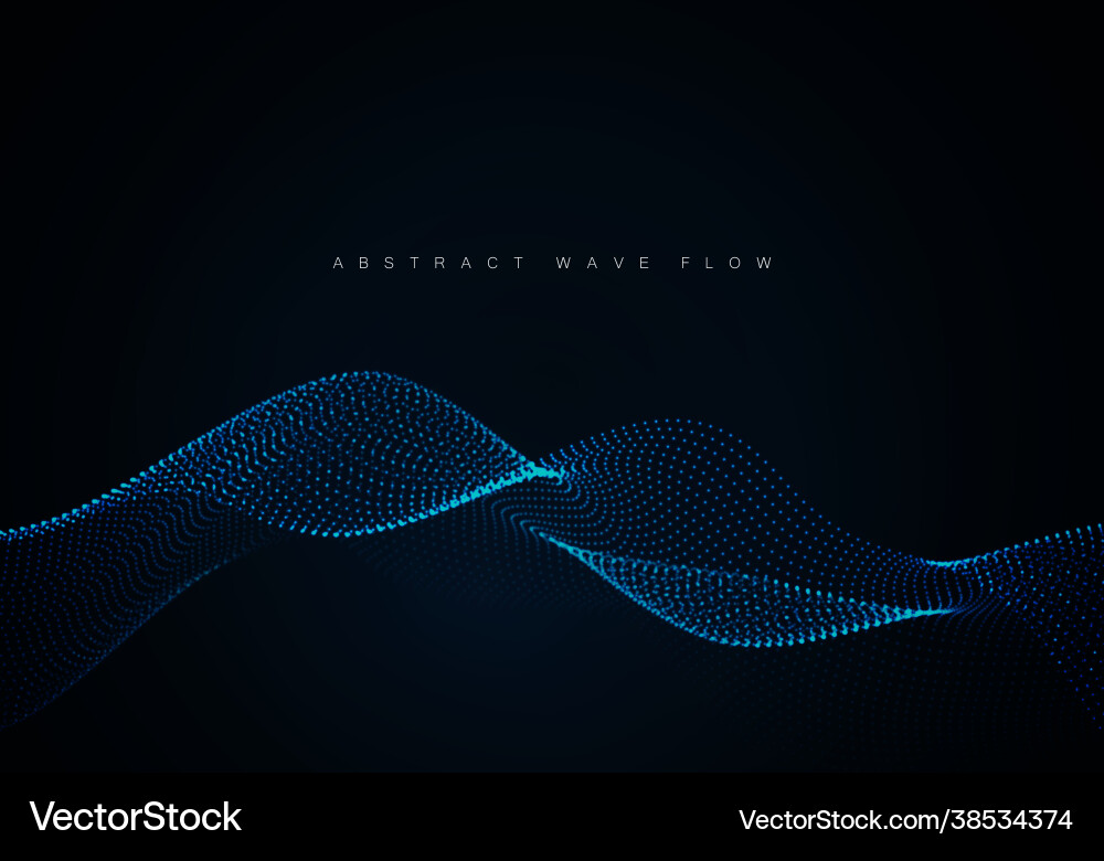 Futuristic Particle Wave Background vector image