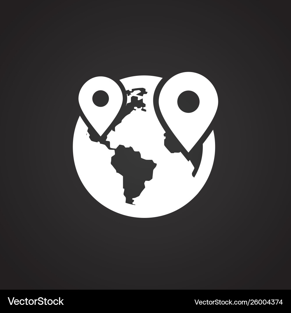 Geolocation related icon on background for graphic Geolocation related icon on background for graphic vector image