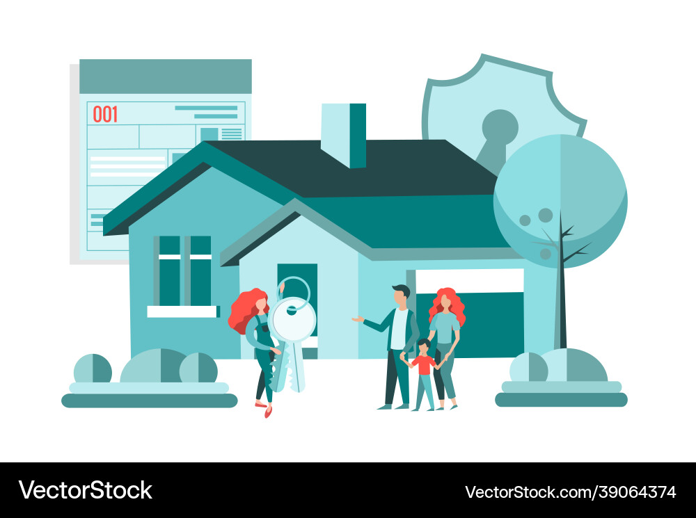 Immobilienagentur Wohnung Hypothek für junge Immobilienagentur Wohnung Hypothek für junge vektorbild
