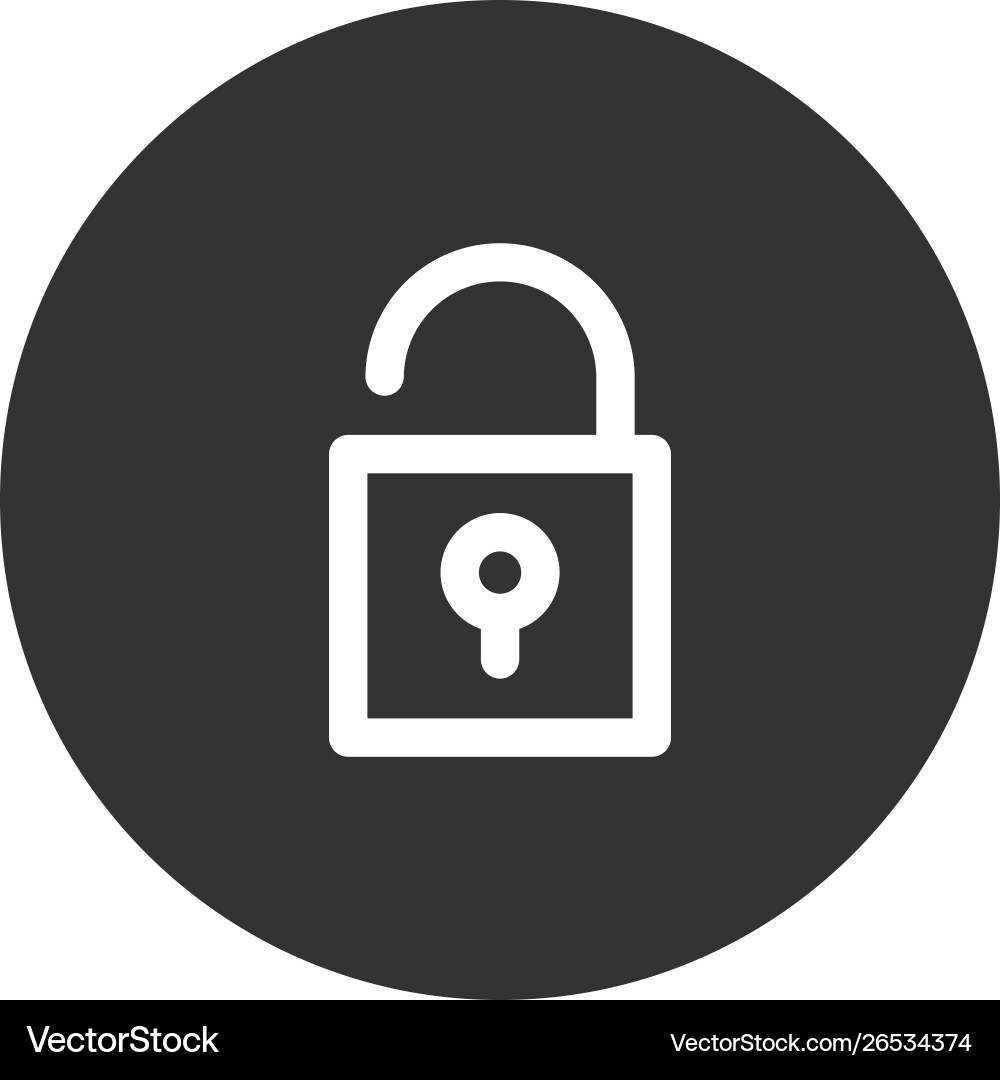Lock icon in modern style for web site and mobile Lock icon in modern style for web site and mobile vector image