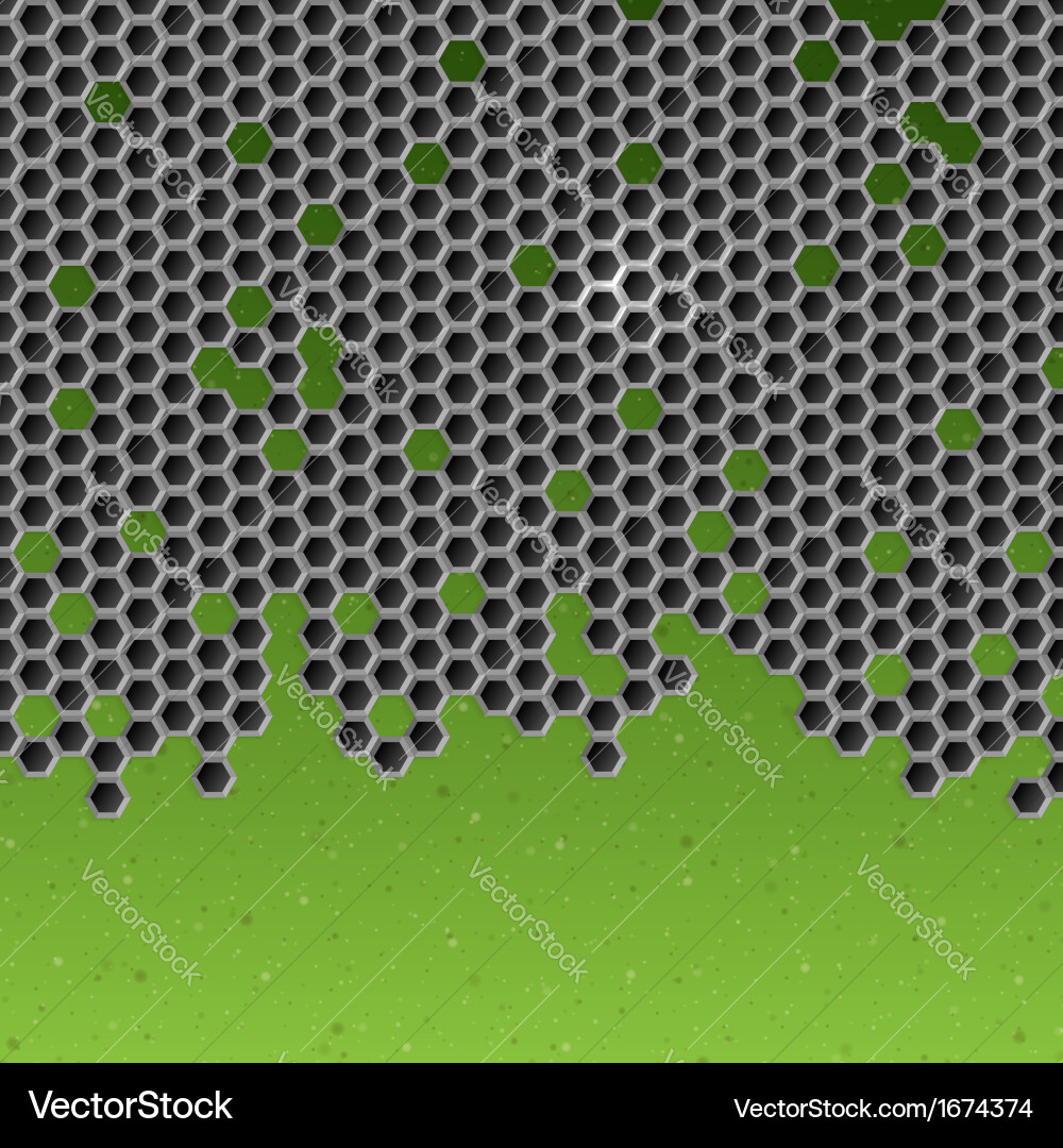 Metallic Hexagon Pattern vector image
