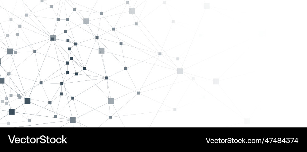Neural network concept connected cells with links Vector Image