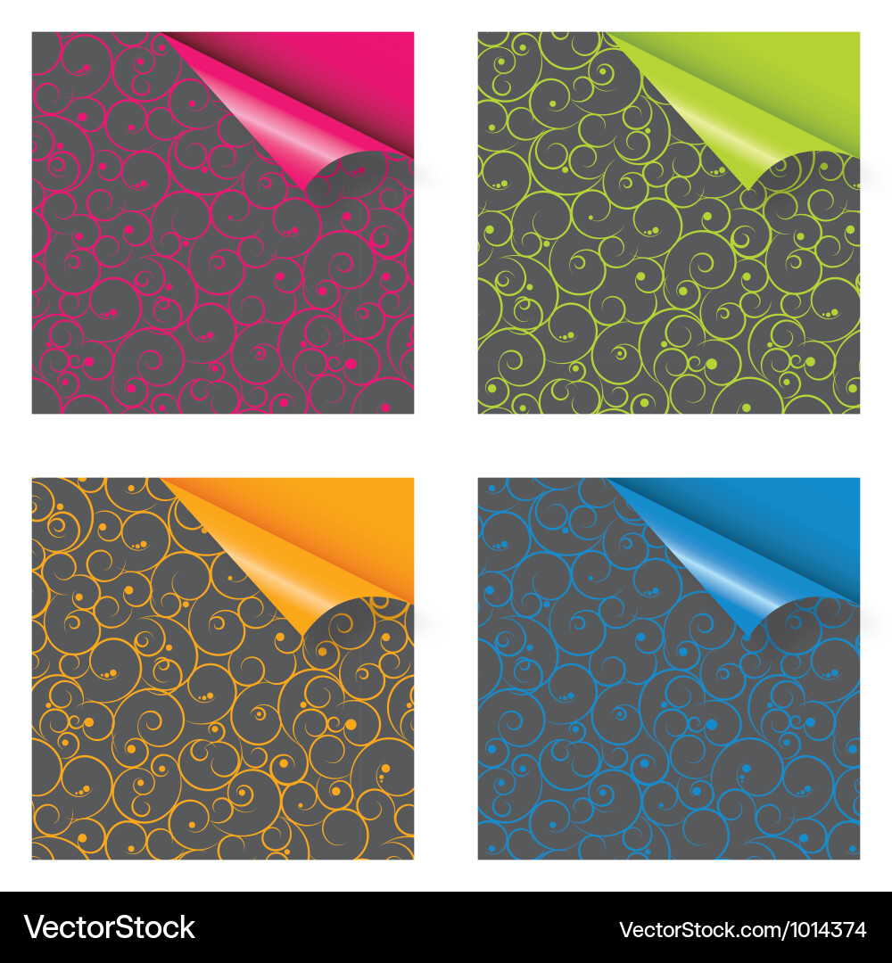 Papers with different corner and place for your Vector Image