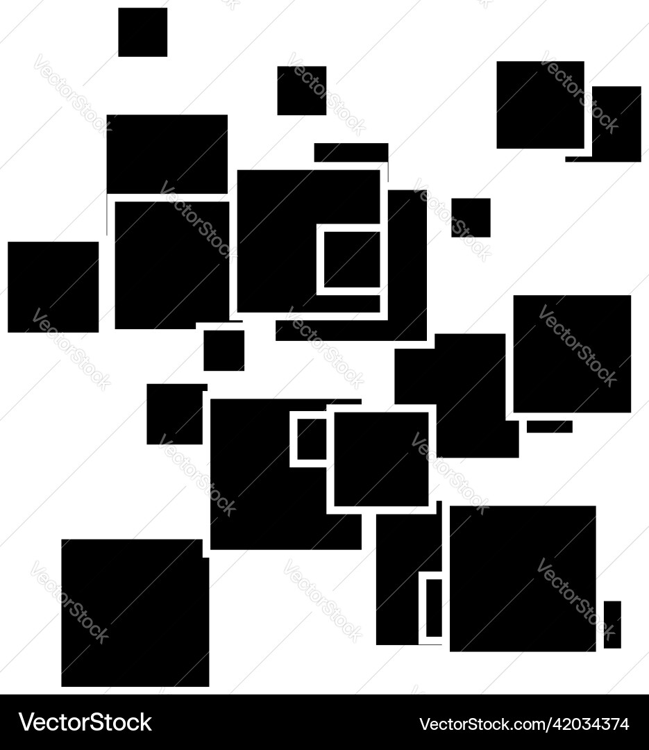 Random scattered squares pattern texture element Random scattered squares pattern texture element vector image