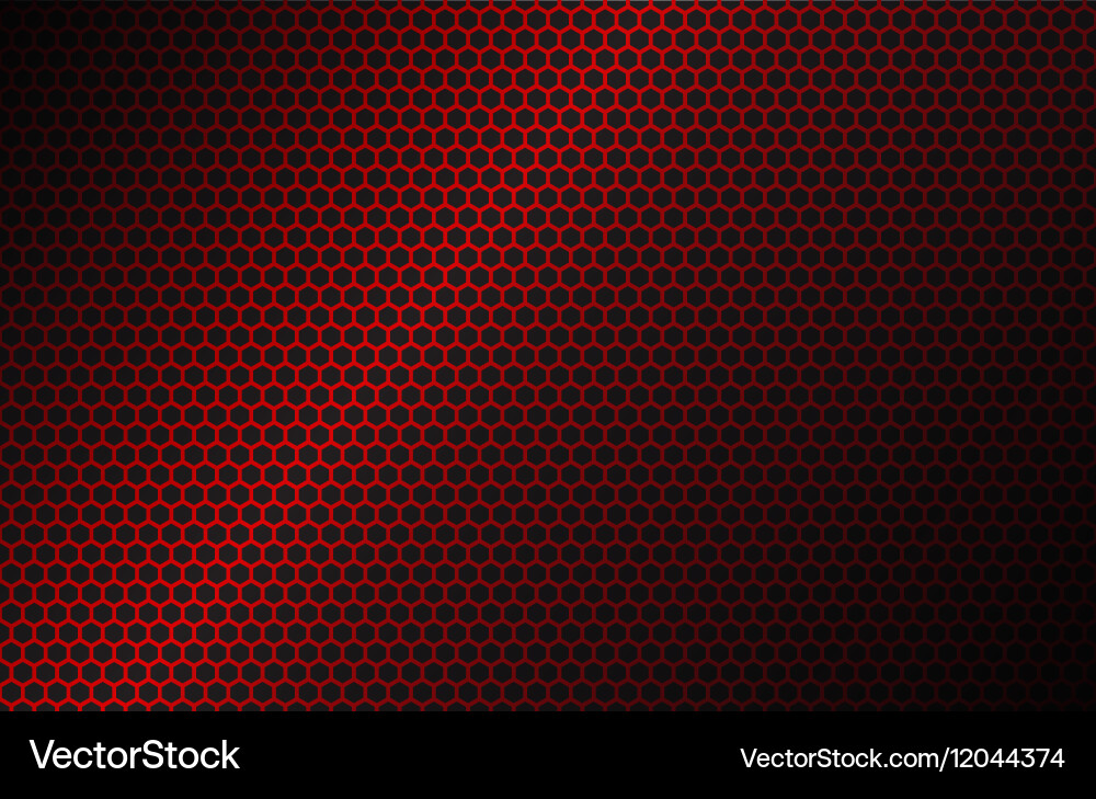 Red Hexagon Pattern Background vector image