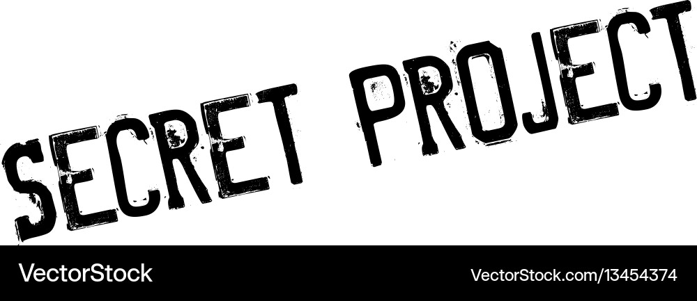 Secret project rubber stamp Secret project rubber stamp vector image