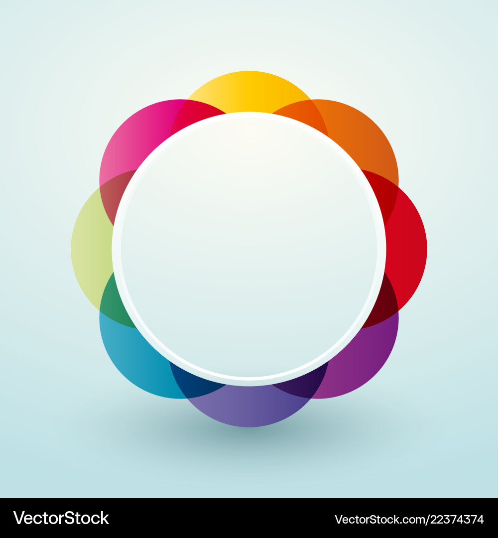 Simple colorful circular vignette Simple colorful circular vignette vector image