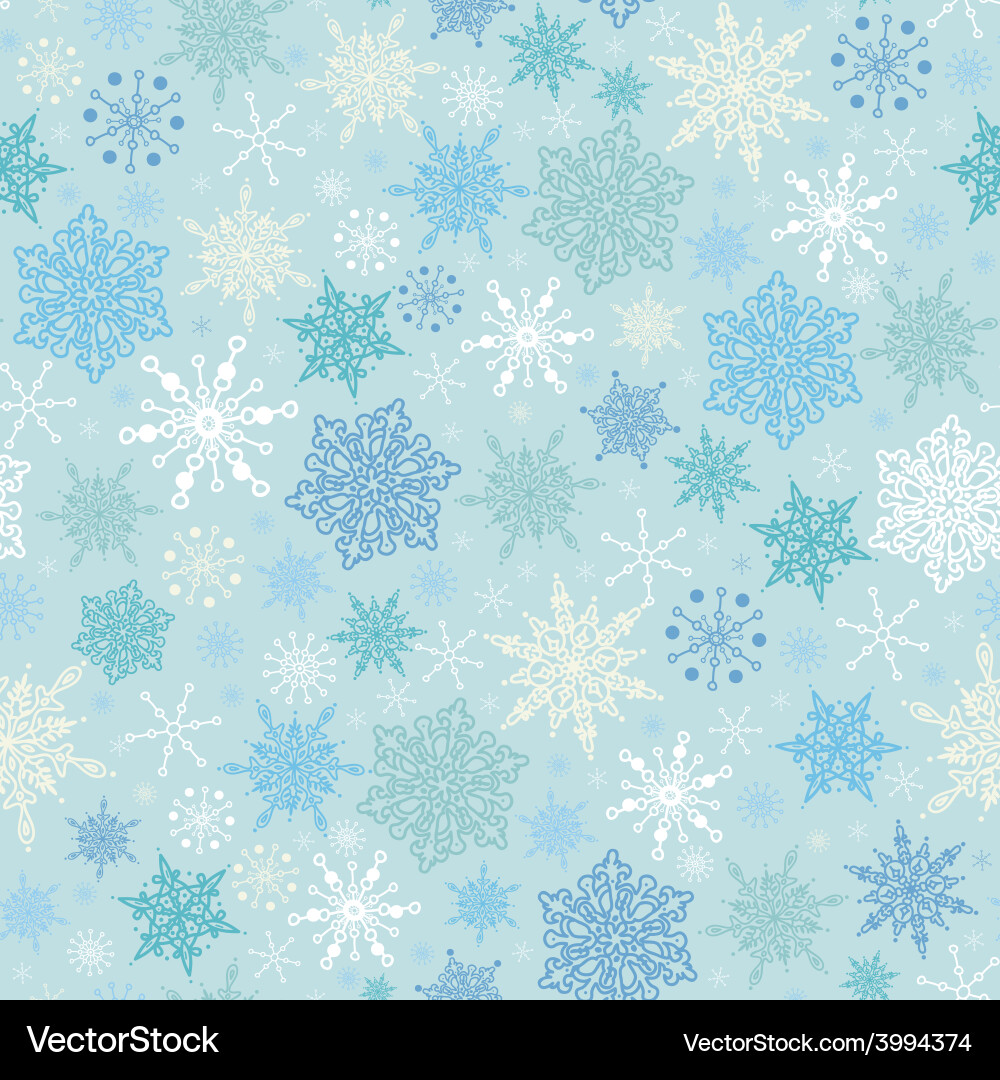 Snowflake Seamless Pattern vector image