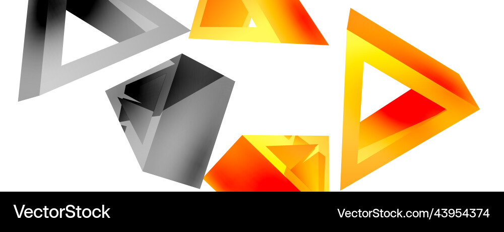 Triangle abstract background 3d basic Triangle abstract background 3d basic Vector Image