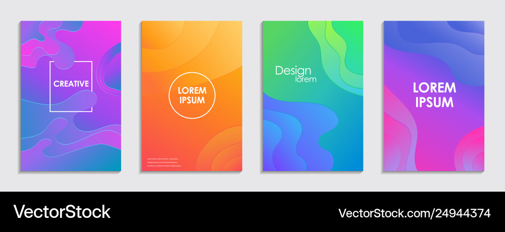 Wavy Gradient Shapes - Abstract Background Vector Image