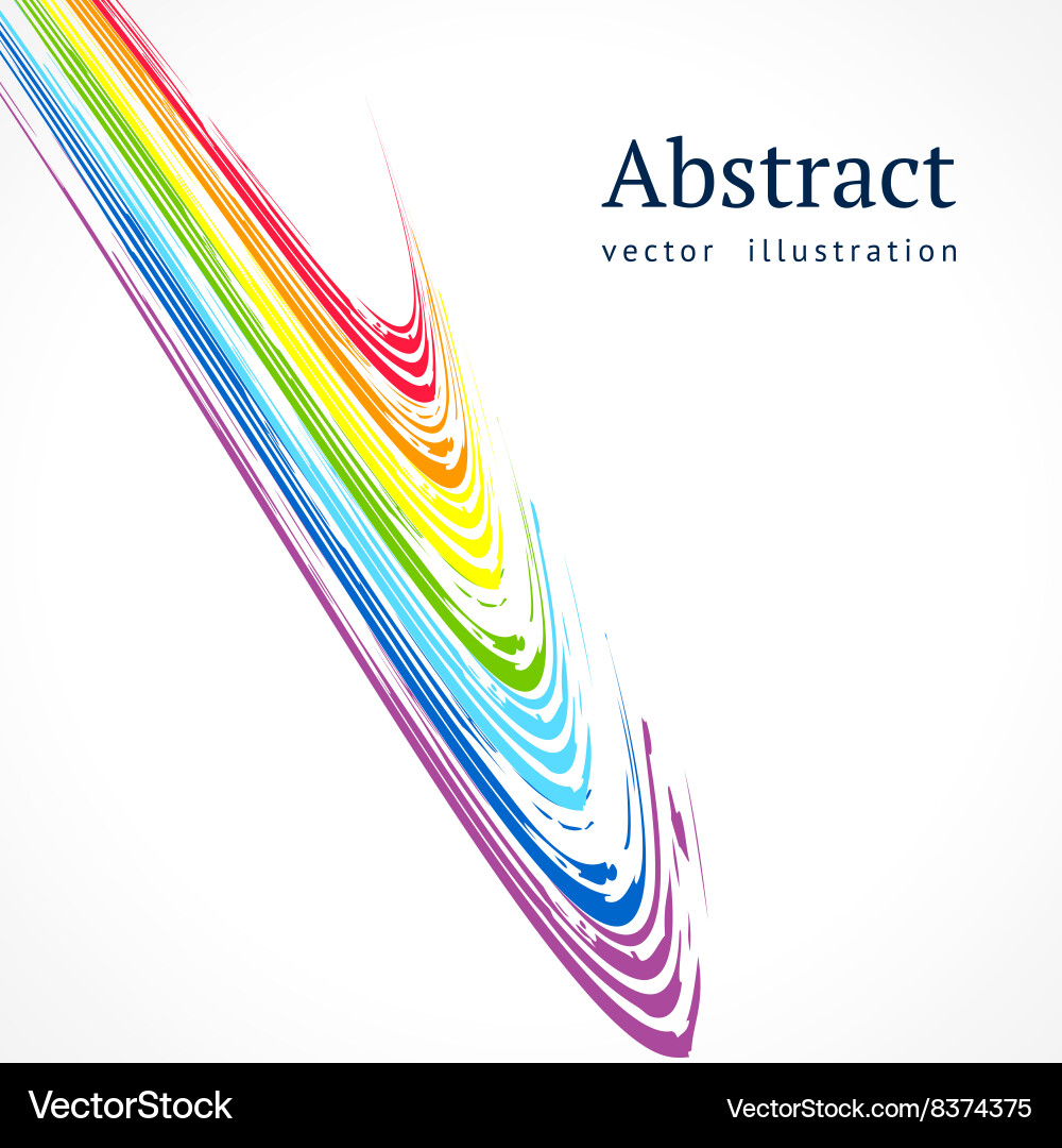 Abstract background with bright color lines vector image