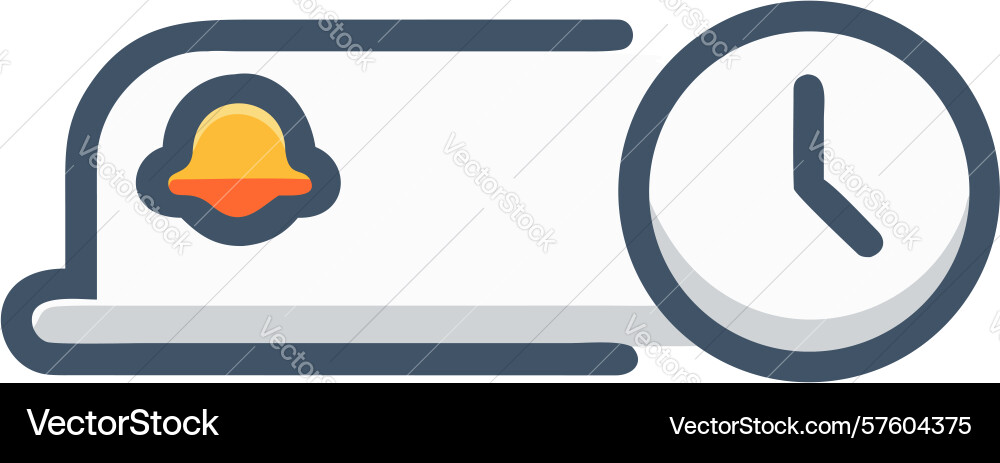 Alarm clock notification timed reminder icon vector image