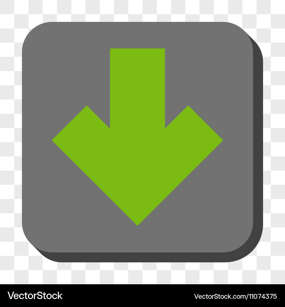 Arrow down rounded square button Vector Image