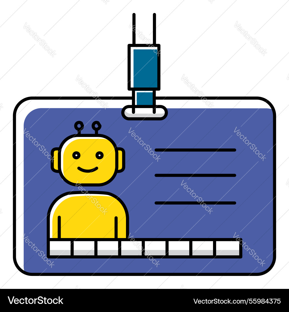 Biometric ai security pass for secure access icon Biometric ai security pass for secure access icon vector image