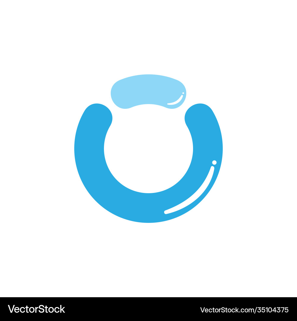 Buchstaben ou Kreis Wasser Logo Buchstaben ou Kreis Wasser Logo vektorbild
