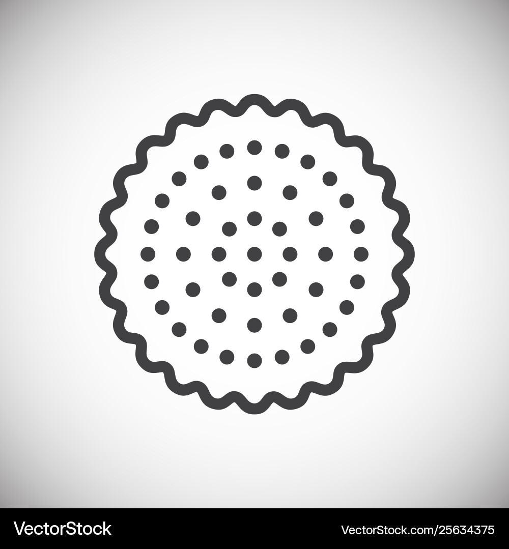 Cookie icon on background for graphic and web Cookie icon on background for graphic and web Vector Image