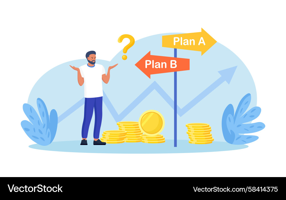 Difficult Choices, Uncertain Future Vector Image
