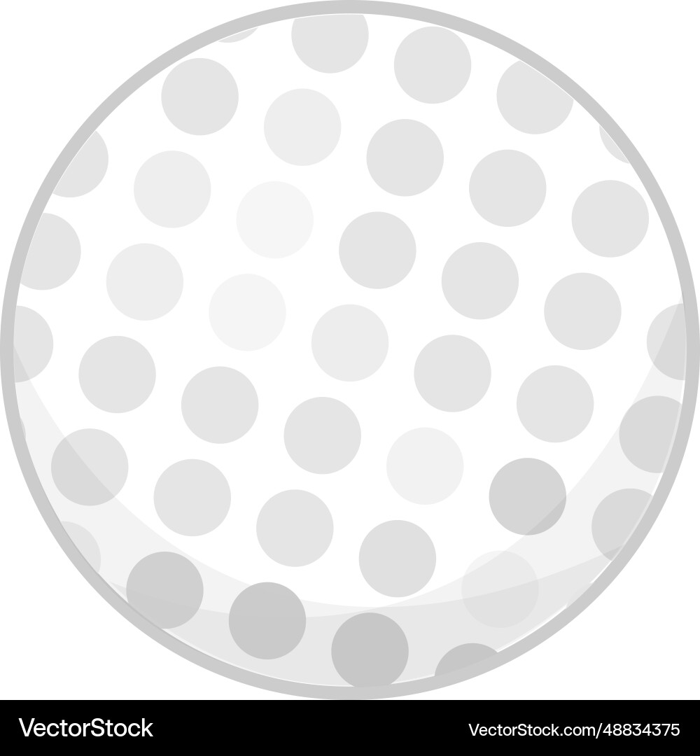 Golf Ball on Green Field Vector Image