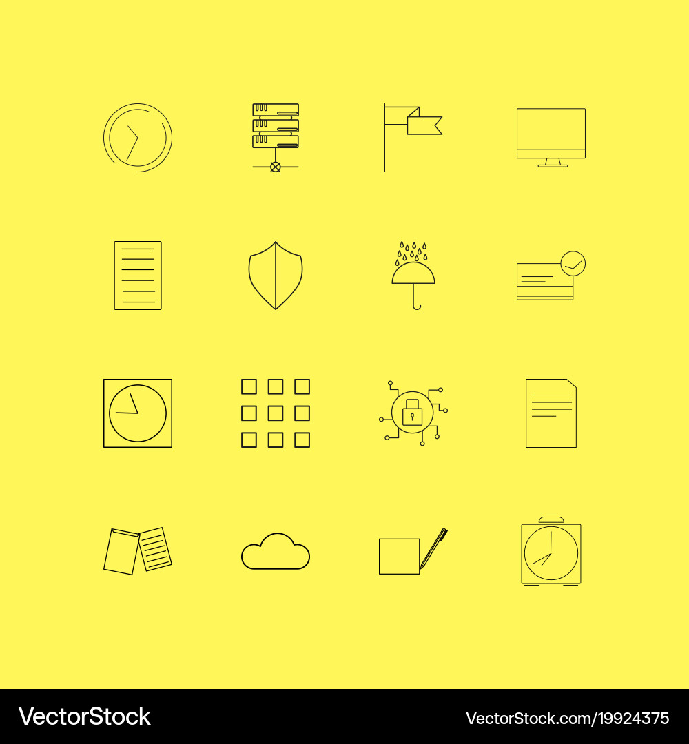 Internet of things linear icon set simple outline Vector Image