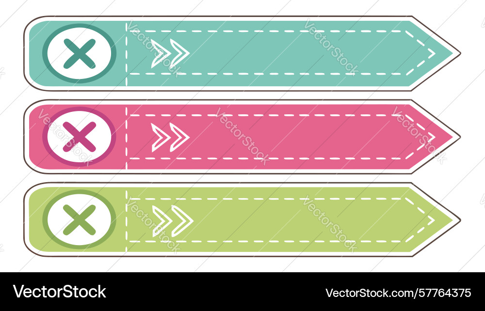 Navigation ui arrows and close icons set design vector image