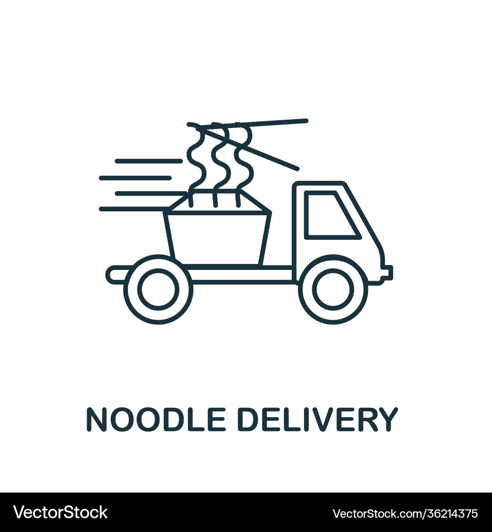 Noodle delivery icon simple element from Noodle delivery icon simple element from vector image