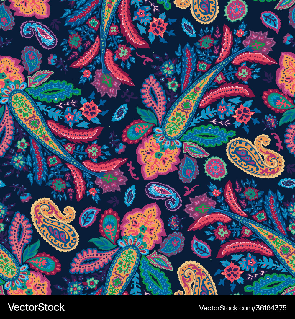Psychedelic Floral Pattern Vector Image