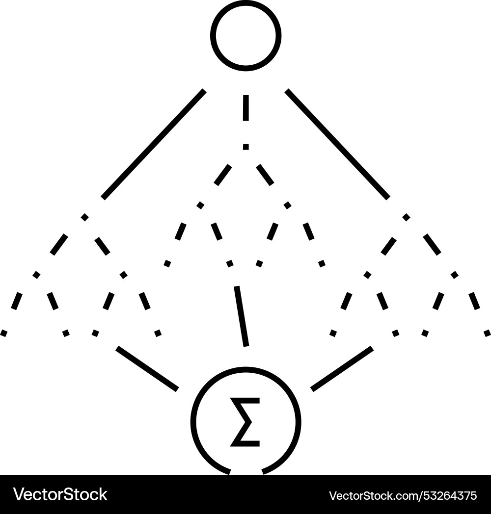 Random forest algorithm line icon vector image