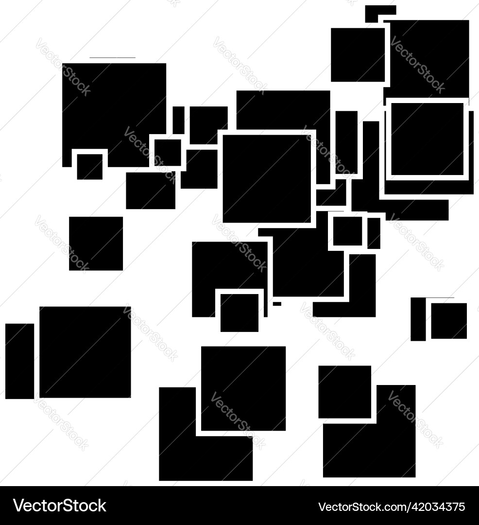 Random scattered squares pattern texture element Random scattered squares pattern texture element vector image