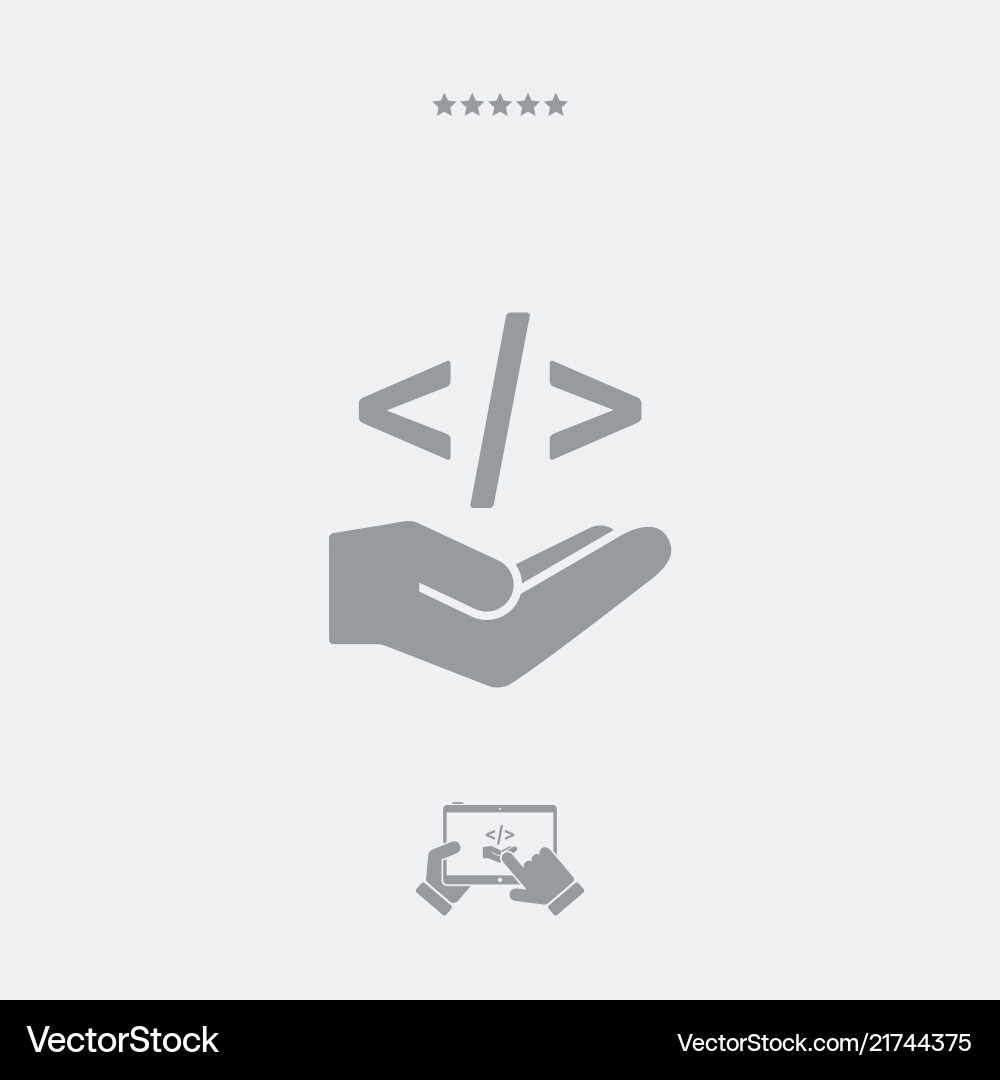 Service offer - programming minimal icon vector image