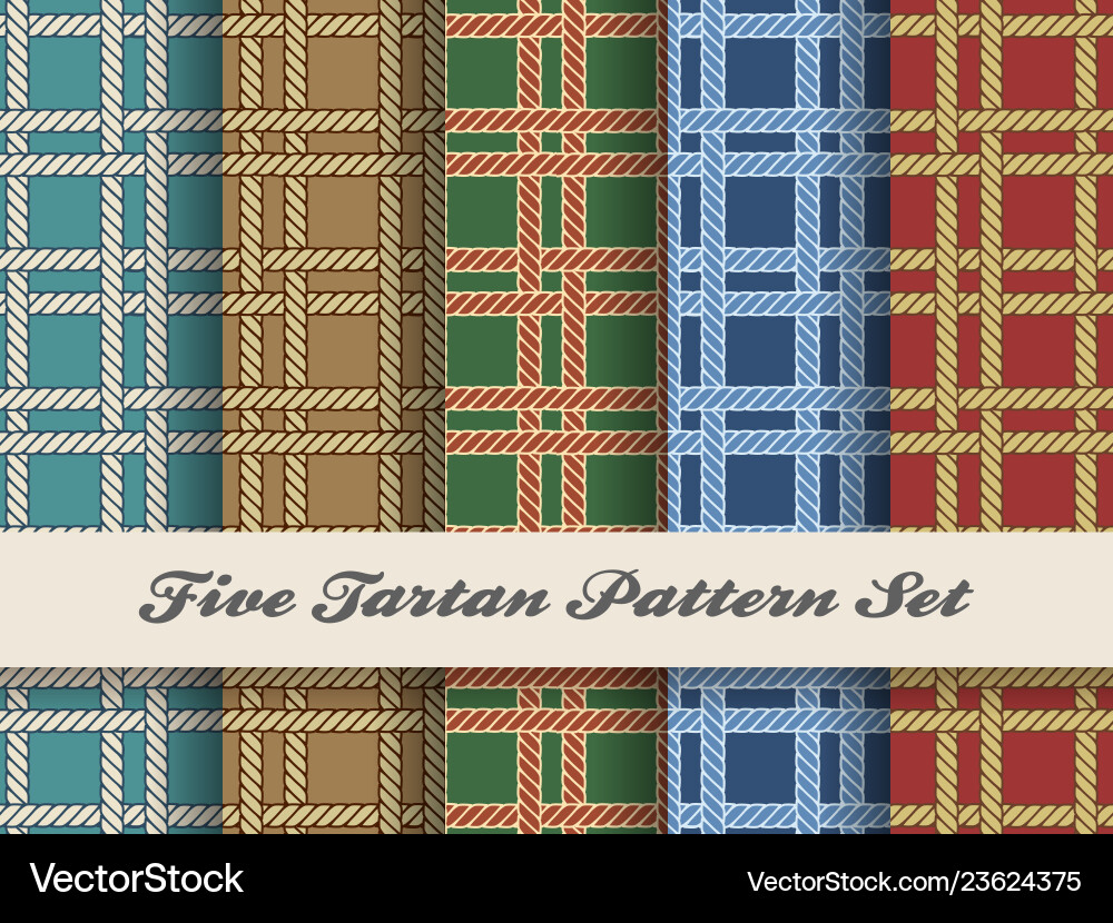 Tartan Pattern Set Vector Image