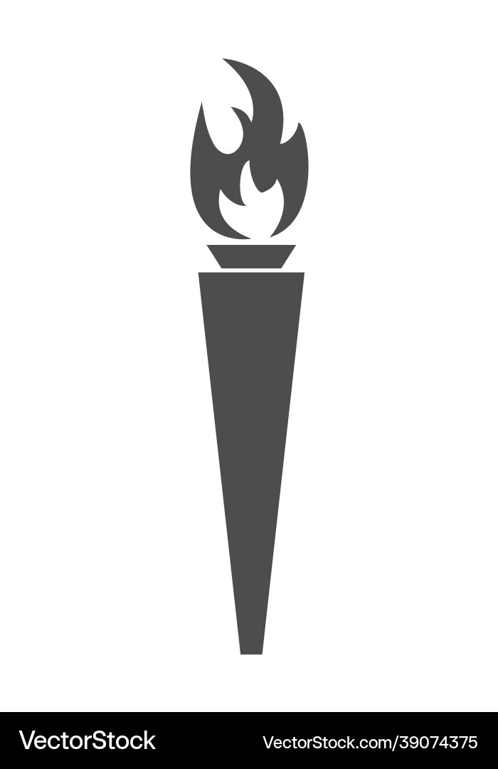 Torch icon image for logos websites applications vector image