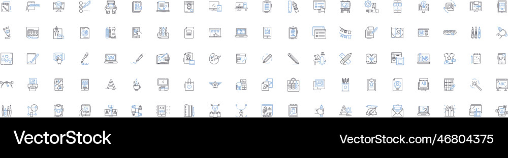 Web Development Line Icons Sammlung html css Web Development Line Icons Sammlung html css vektorbild