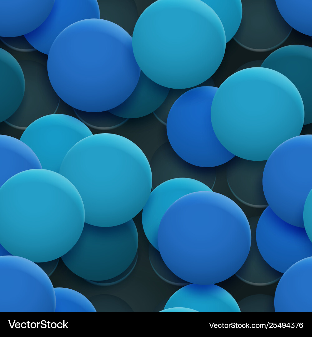 Blue Circle Pattern with Shadows Vector Image