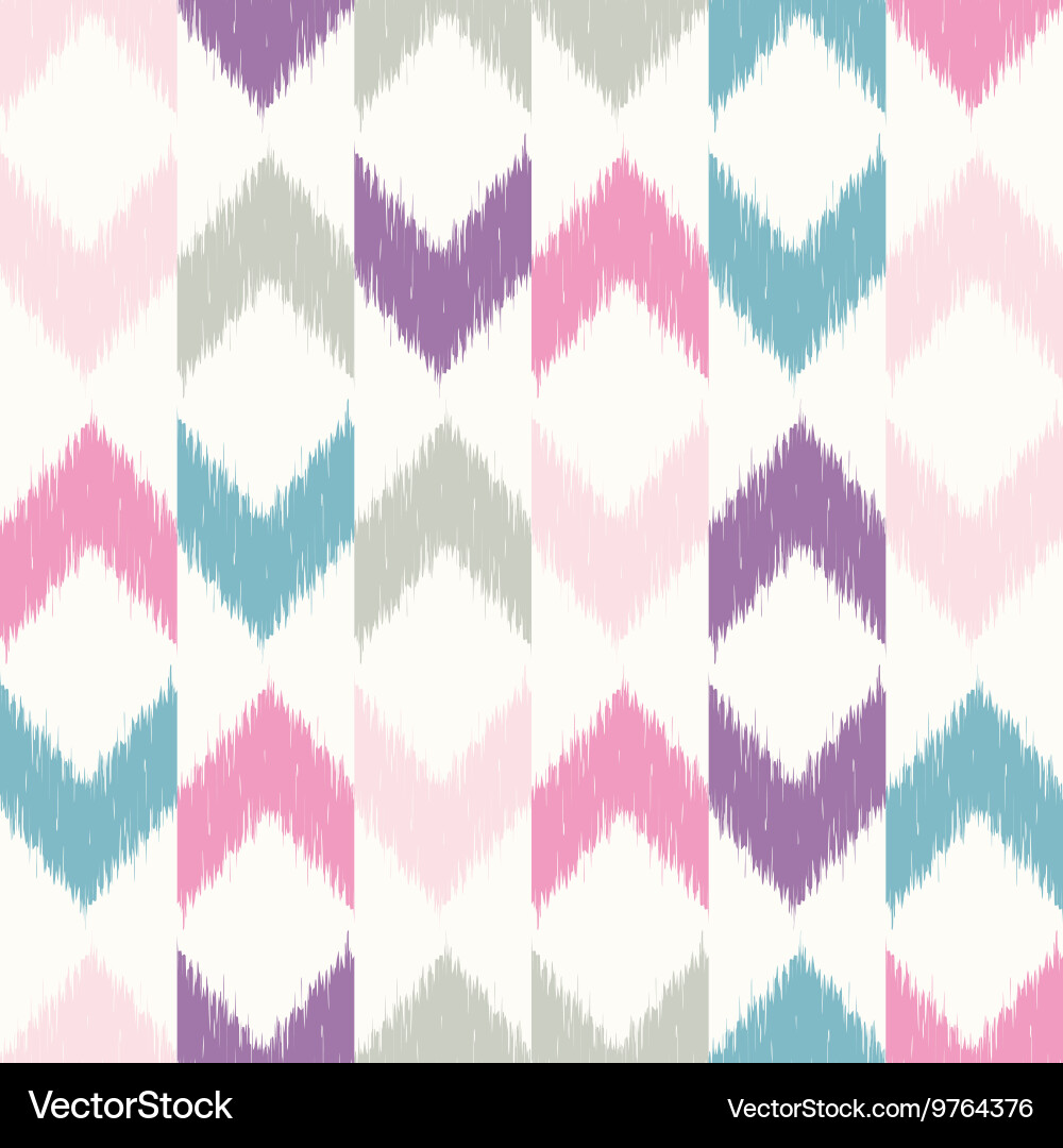 Chevron ikat seamless pattern Royalty Free Vector Image