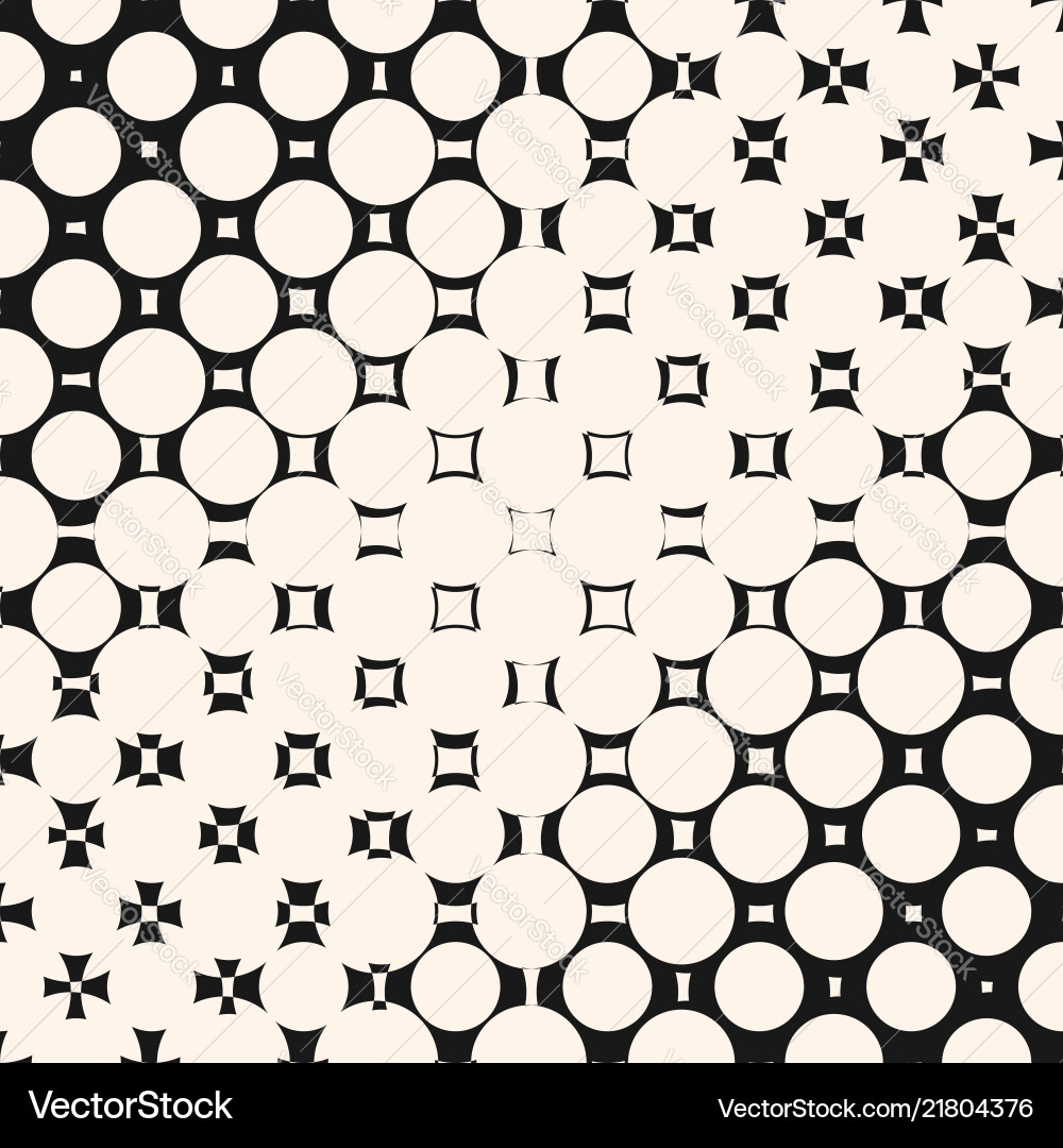 Diagonal halftone pattern with circles and squares Diagonal halftone pattern with circles and squares vector image