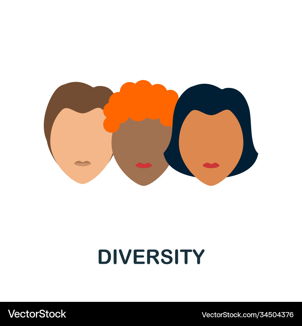 Diversity icon simple element from core values vector image