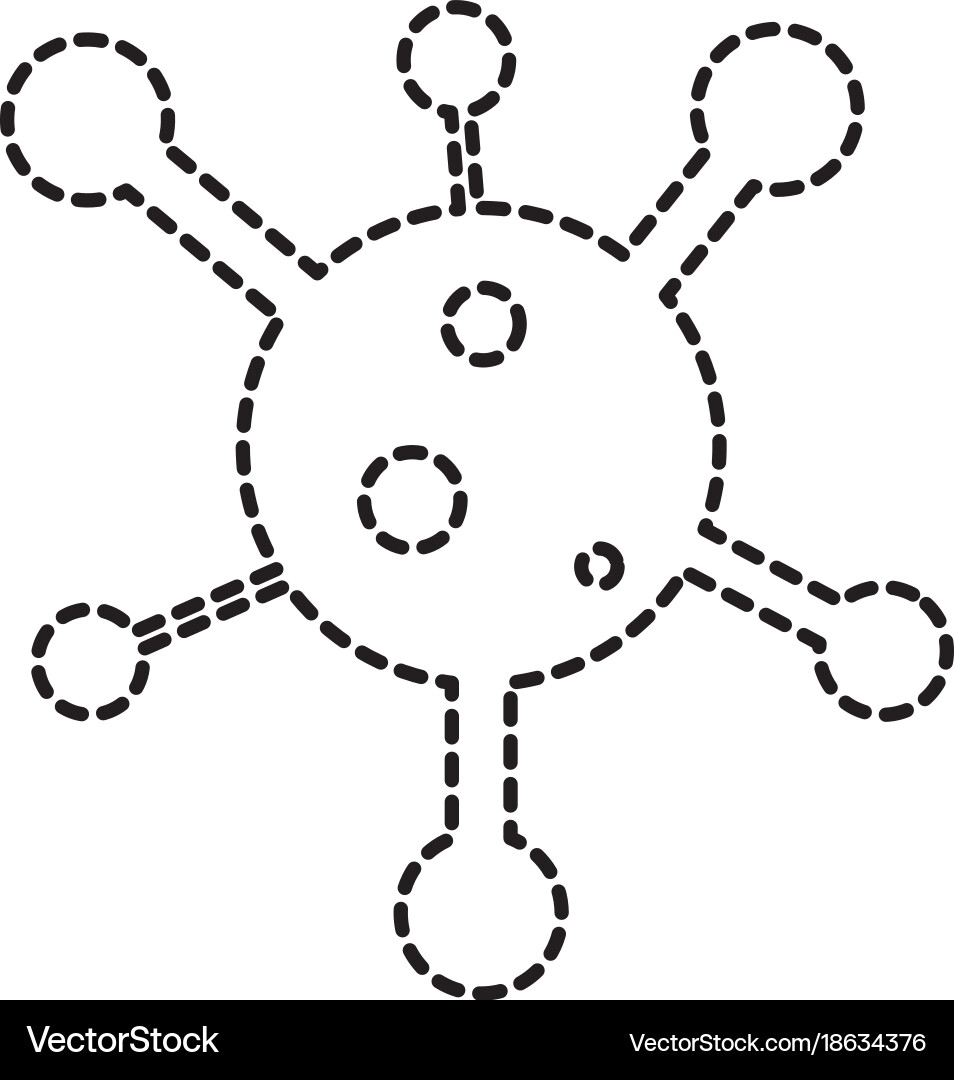 Dotted shape web digital virus computer technology vector image