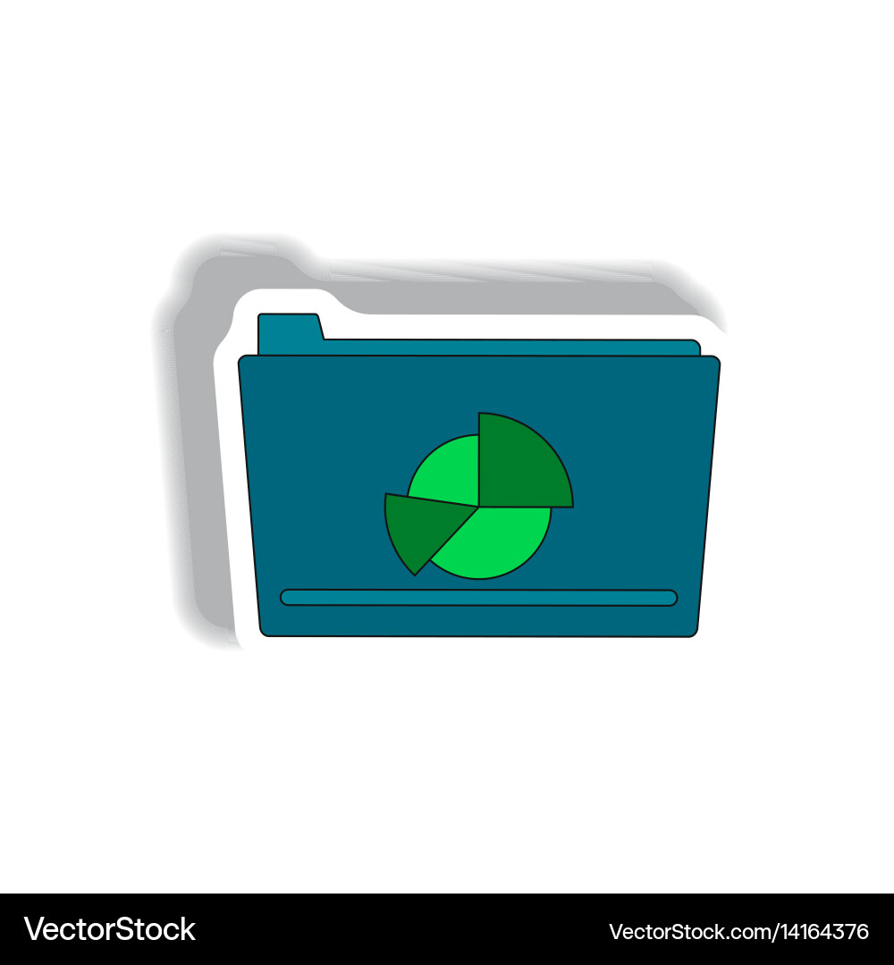 Folder with statistical report vector image