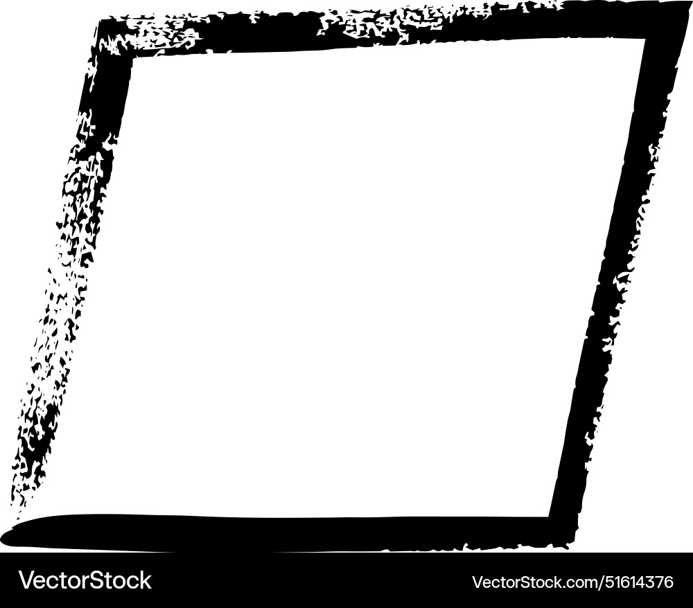 Frame parallelogram texture element outline Vector Image