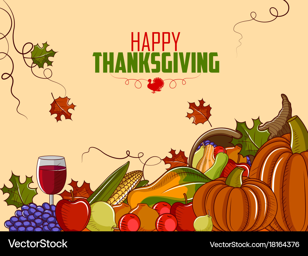 Frohes Thanksgiving-Feierfestival vektorbild