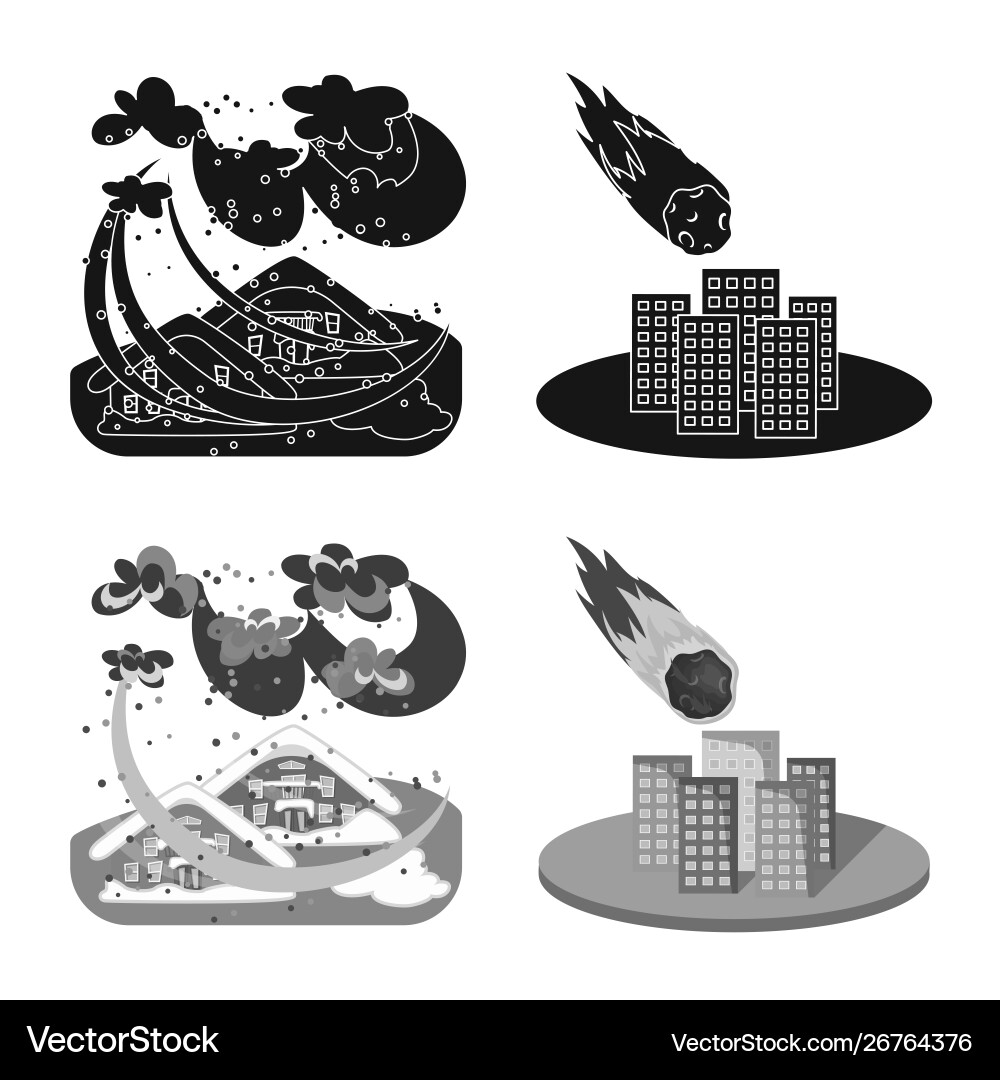 Isolated object weather and distress sign set Vector Image