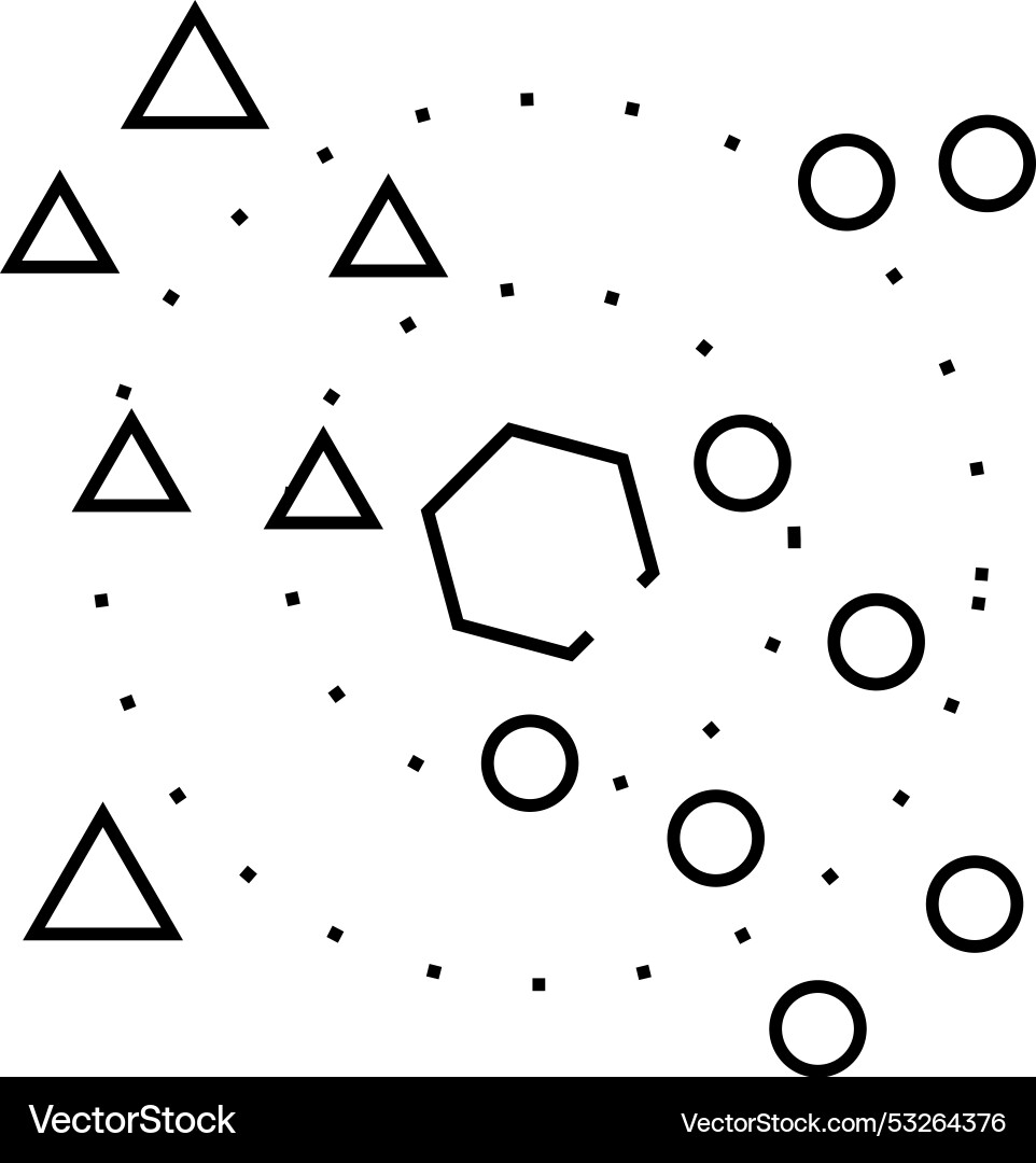 Nearest neighbors knn algorithm line icon vector image