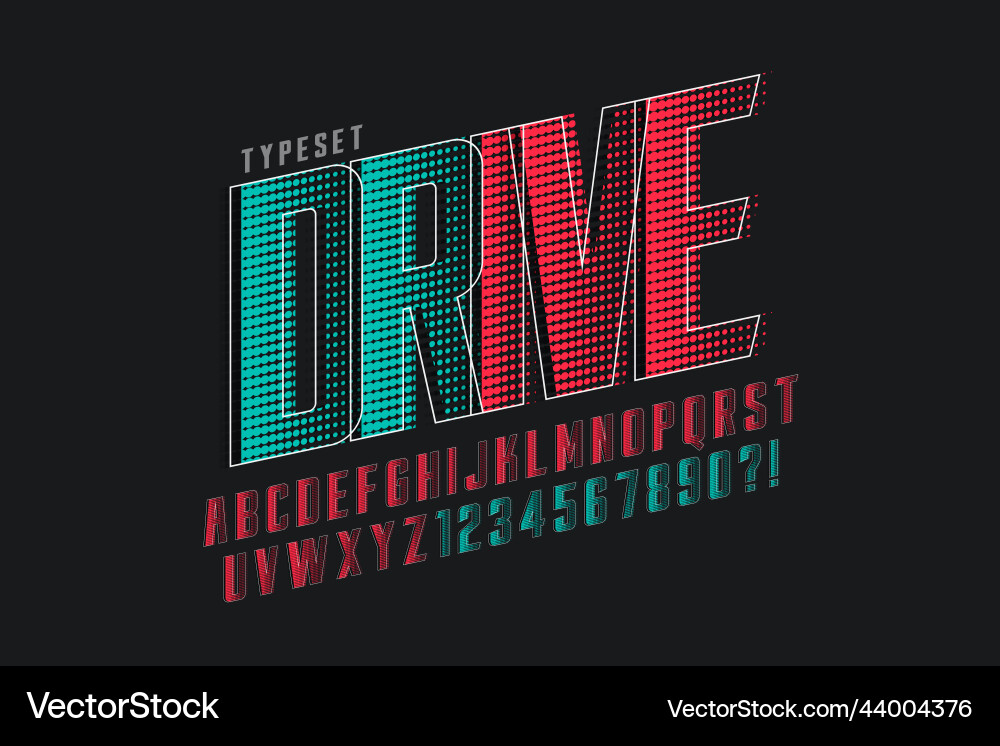 Racing Typeface - Bold & Dynamic Royalty Free Vector