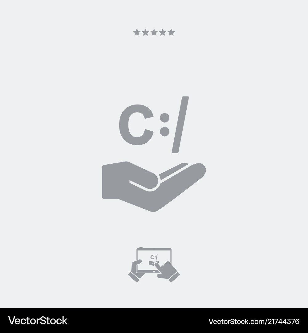 Service offer - programming minimal icon vector image