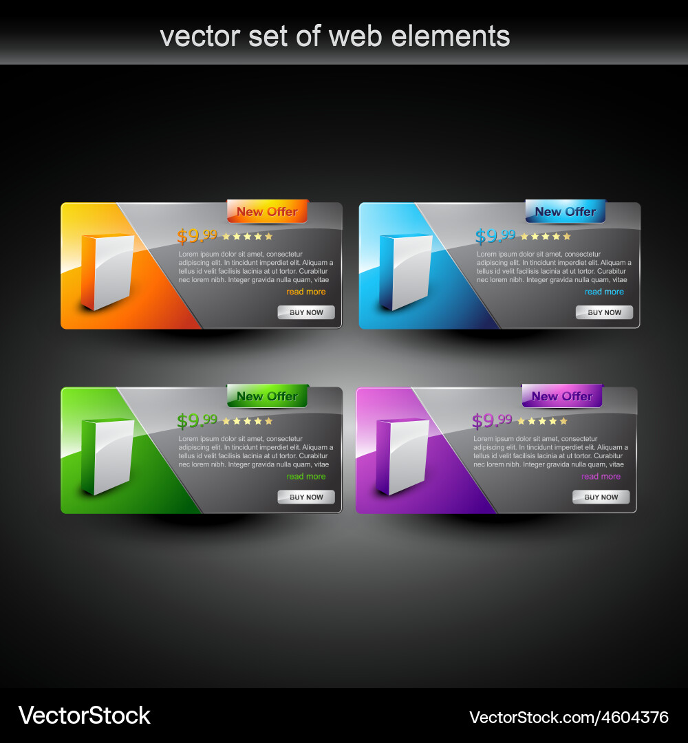 Web product display Vector Image