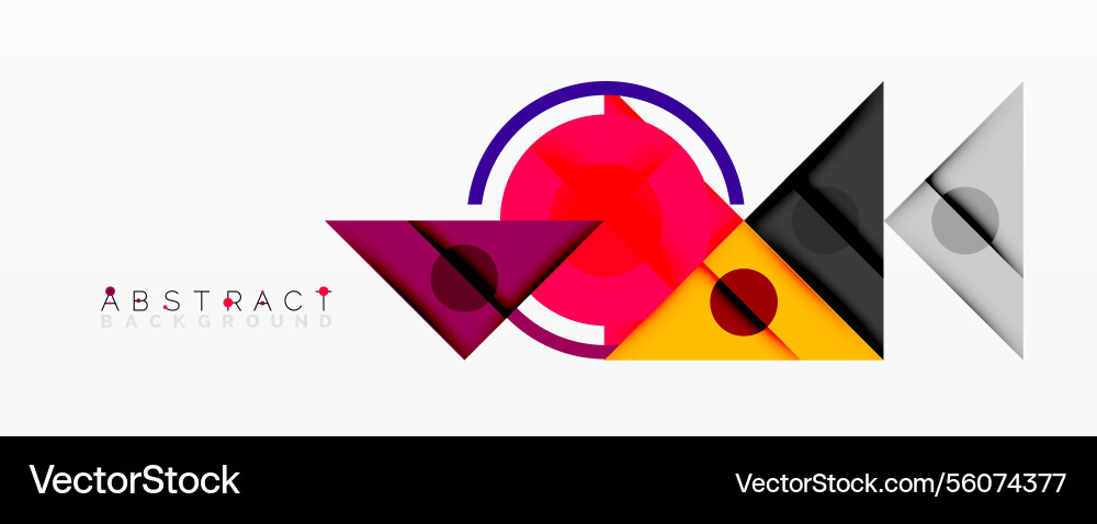 Abstract geometric composition with overlapping Vector Image