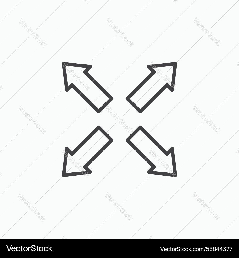 Expand icon set Expand icon set vector image